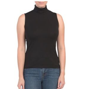 Adrienne Vittadini NWT black turtleneck tank top M